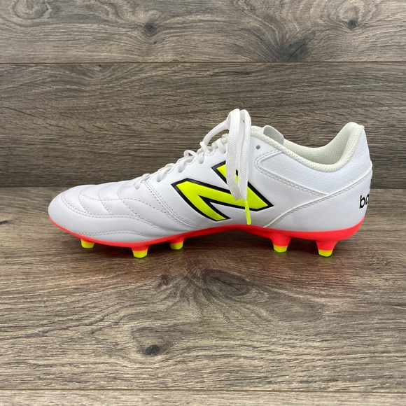 New Balance 442 Team Mens Soccer Cleats White Neon Yellow Red Size 8 US M - Picture 4 of 10